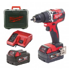 TRAPANO AVVITATORE COMPACT 18V BRUSHLESS + 2 BATT. 4AH + VALIGETTA M18CBLDD-402C