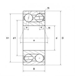 CUSCINETTO 35X80X34.9 2 CORONE DI SFERE CONTATTO OBLIQUO 3307B XL TVH C3 FAG