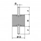 ANTIVIBRANTE CILINDRICO 30X15 MASCHIO-MASCHIO M6/18xM8/23