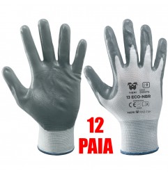 12 PAIA - GUANTI  FILO CONTINUO 13 ECO-NBR GRIGI POLIESTERE/NITRILE TG 10