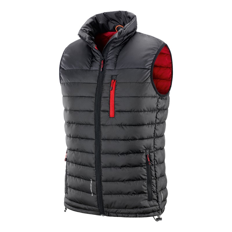 GILET IMBOTTITO 100% POLIESTERE NERO/BORDEAUX TG.L SION 422052