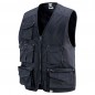 GILET BLU 6 TASCHE FODERATO IN RETE CHIUSURA FRONTALE TG.L NERI WILLIS 422085