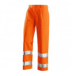 PANTALONE ALTA VISIBILITA' FELPATO COTONE/POLIES. FUSTAGNO ARANCIO TG.52  436321