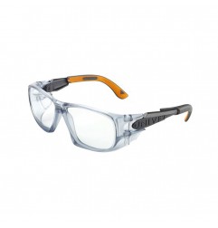 OCCHIALI LENTE NEUTRA UV400 PC CLEAR COLORE GUN METAL/ARANCIO UNIVET