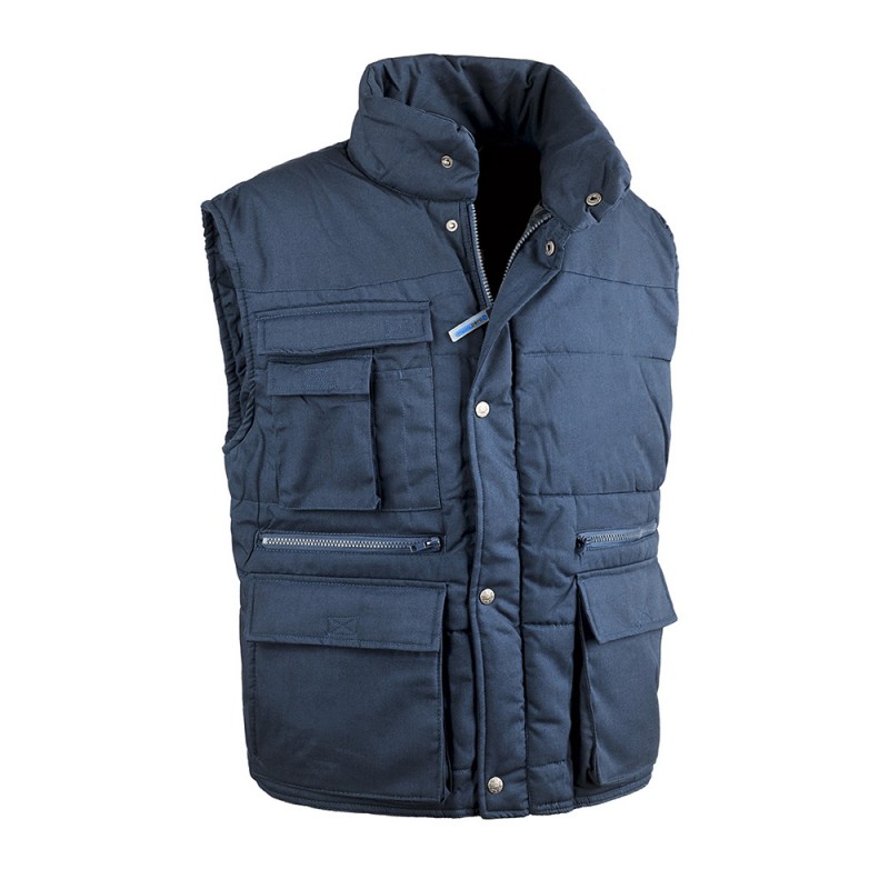 GILET IMBOTTITO 80% POLIESTERE 20% COTONE 4 TASCHE BLU 200GR TG.L ANTARES 9025