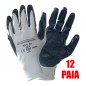 12 PAIA - GUANTI SPALMATO NITRILE NERO TG 9