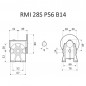 RIDUTTORE VITE SENZA FINE RMI 28 S 1/100 PAM 56 B14 FORO 14 LUBR.  STM