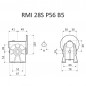 RIDUTTORE VITE SENZA FINE RMI 28 S 1/100 PAM 56 B5 FORO 14 LUBR. STM