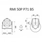 RIDUTTORE VITE SENZA FINE RMI 50 P 1/28 C/GIUNTO PAM 71 B5 FORO 25 LUBR. STM