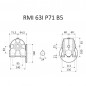 RIDUTTORE VITE SENZA FINE RMI 63 I 1/28 PAM 71 B5 FORO 25 LUBR.  STM