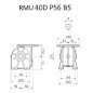 RIDUTTORE VITE SENZA FINE RMU 40 D 1/10 PAM 56  B5 FORO 18 LUBR.  STM