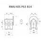 RIDUTTORE VITE SENZA FINE RMU 40 S 1/80 PAM 63  B14 FORO 18 LUBR.  STM