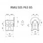 RIDUTTORE VITE SENZA FINE RMU 50 S 1/100 PAM 63 B5  FORO 24 LUBR. STM