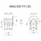 RIDUTTORE VITE SENZA FINE RMU 50 S 1/7 PAM 71 B5 FORO 24 LUBR.  STM