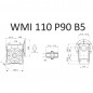 RIDUTTORE VITE SENZA FINE WMI 110 1/80 PAM 90 B5 FORO 42 LUBR. STM