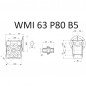 RIDUTTORE VITE SENZA FINE WMI 63 1/15 PAM 80 B5 FORO 25 LUBR. STM