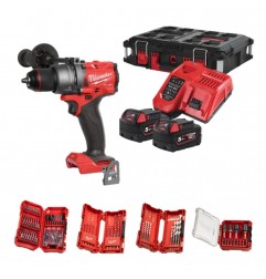 KIT TRAPANO M18 FPD3 CON ACCESSORI IN VALIGETTA PACKOUT FPD3100P-502P