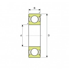 CUSCINETTO 10X15X4 1 CORONA DI SFERE 61700 ZZ ISB