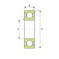 CUSCINETTO 4X10X4 A 1 CORONA DI SFERE MR 104 ZZ ISB