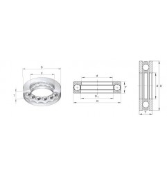 CUSCINETTO 65X100X27 ASSIALE A SFERE 51213 SNR