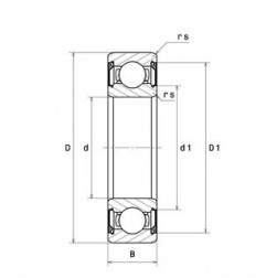 CUSCINETTO 45X75X16 1 CORONA DI SFERE 6009ZZNR/2AS NTN