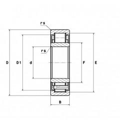 CUSCINETTO 25X52X15 A RULLI CILINDRICI NU205EG15 C3 SNR