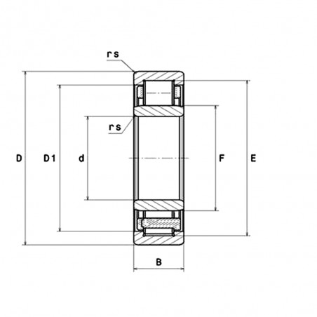 CUSCINETTO 25X52X15 A RULLI CILINDRICI NU205EG15 C3 SNR