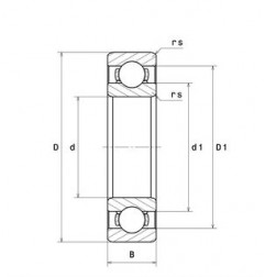 CUSCINETTO 25X52X15 1 CORONA DI SFERE 6205 VA 201 ALTA TEMPERAT.