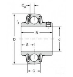 CUSCINETTO 60X110X27/65.1 PER SUPPORTO YAR - UC212