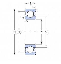 CUSCINETTO 45X75X16 1 CORONA DI SFERE 6009 2RS