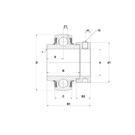 CUSCINETTO 50X90X23/62.7 PER SUPPORTO YEL - UEL - EX210G2 SNR