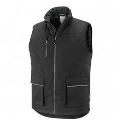 GILET IMBOTTITO 80% POLIESTERE 20% COTONE NERO 200GR TG.L MONTREAUX RIPSTOP