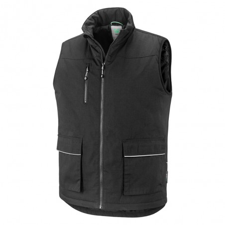 GILET IMBOTTITO 80% POLIESTERE 20% COTONE NERO 200GR TG.L MONTREAUX RIPSTOP