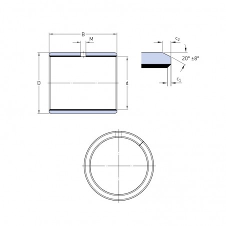 BOCCOLA 40X44X20 AUTOLUBR. ALVEOLATA SF-2B ISB