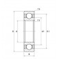 CUSCINETTO 17X40X12 1 CORONA DI SFERE 6203 2RS ISB