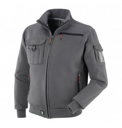 FELPA FULL ZIP GRIGIA POL./COT. 310GR TG.XL BREZ 455081