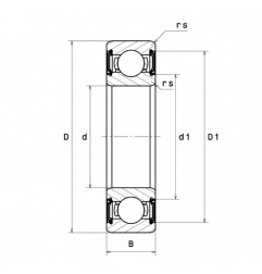 CUSCINETTO 65X90X13 1 CORONA DI SFERE 61913 LLU NTN