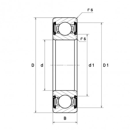 CUSCINETTO 65X90X13 1 CORONA DI SFERE 61913 LLU NTN