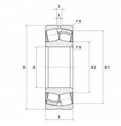 CUSCINETTO 35X72X23 ORIENTABILE A RULLI  22207CCW33 ISB