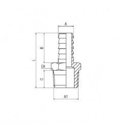 PORTAGOMMA F.3/8 CONICO RESCA MM 10