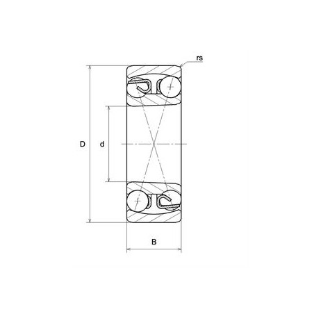 CUSCINETTO 65X140X48 ORIENTABILE A SFERE 2313SKC3 NTN