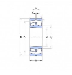 CUSCINETTO 220X340X90 2 CORONE ORIENTABILE A RULLI  23044 CAK W33 C3 ISB