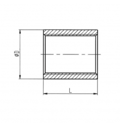 MANICOTTO 1/4 F-F INOX AISI 316