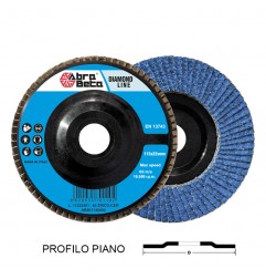 DISCO LAMELLARE 115 GR.40 ZIRCONIO CERAMICATO DIAMOND PIANO SUPPORTO IN NYLON