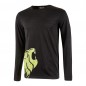 T-SHIRT MANICA LUNGA TG.L COTONE BLACK CARBON U-POWER ALIEN