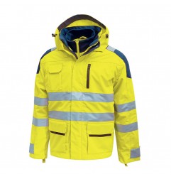 GIACCONE PARKA ALTA VISIBILITA' TG.L YELLOW FLUO U-POWER BACKER