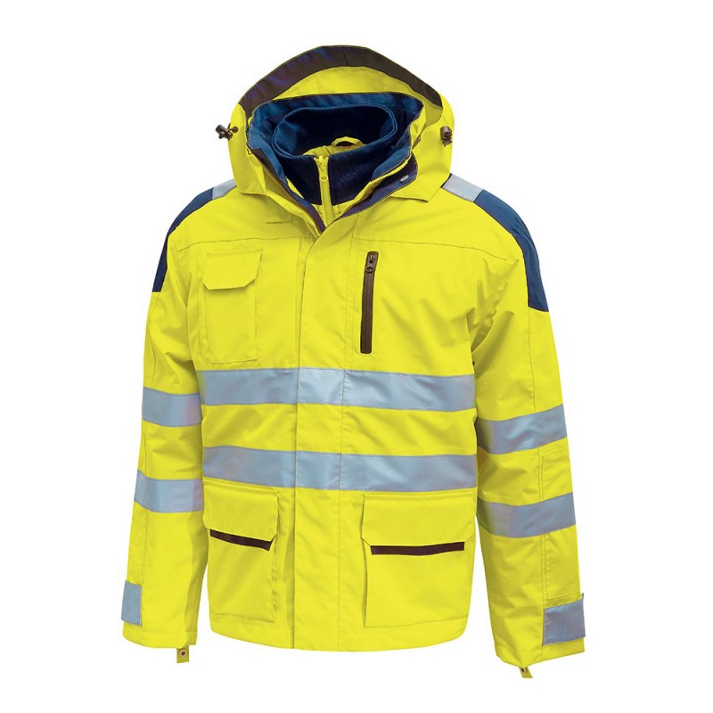 GIACCONE PARKA ALTA VISIBILITA' TG.XL YELLOW FLUO U-POWER BACKER