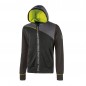 FELPA IMPERMEABILE 310 GR/MQ TG.L FULL ZIP BLACK CARBON U-POWER JUPITER