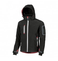 GIACCA IMPERMEABILE TG.XL SOFT SHELL BLACK CARBON U-POWER METROPOLIS