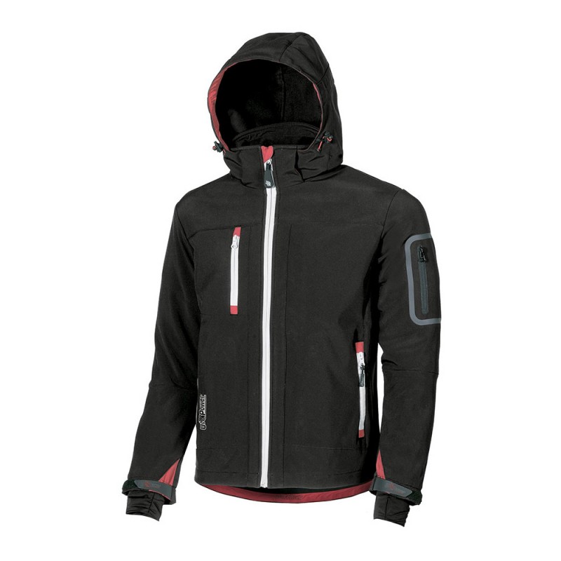 GIACCA IMPERMEABILE TG.XL SOFT SHELL BLACK CARBON U-POWER METROPOLIS